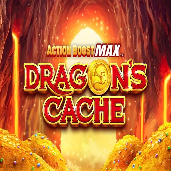 Action Boost Max Dragon's Cache slot icon by SpinPlay Games, available at Roulettino Casino