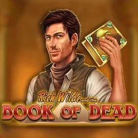 Book of Dead online game logo by Play'n GO on roulettinoocasino.com