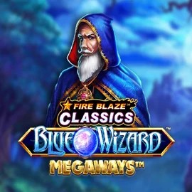 Fire Blaze Blue Wizard Megaways logo – Slots by Rarestone Gaming at Roulettino Casino