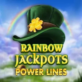 Rainbow Jackpots Power Lines logo – Jackpots by Red Tiger Gaming at Roulettino Casino